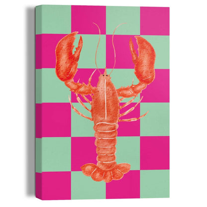 Schilderij Lobster Checkers 30x20 - Reinders