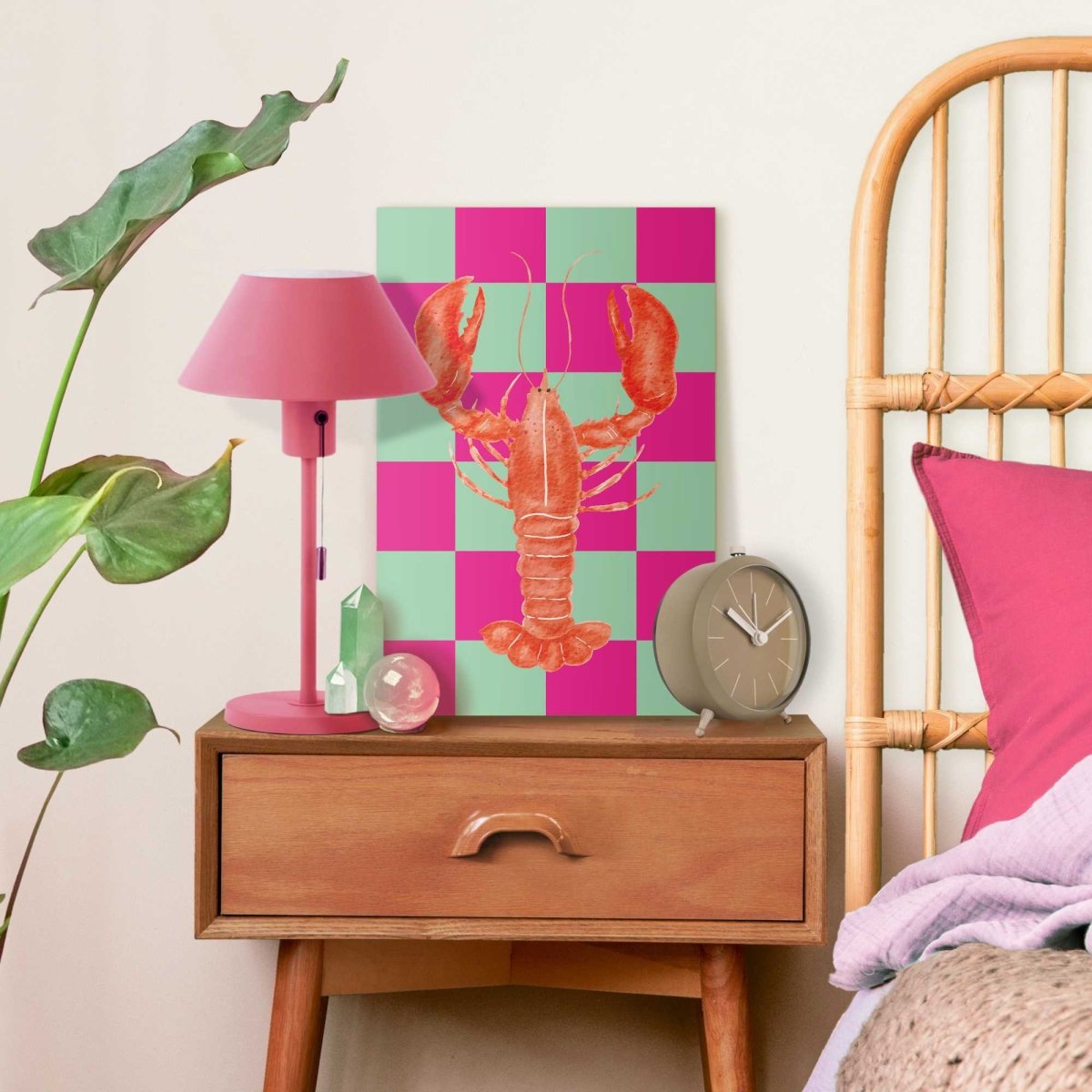 Schilderij Lobster Checkers 30x20 - Reinders