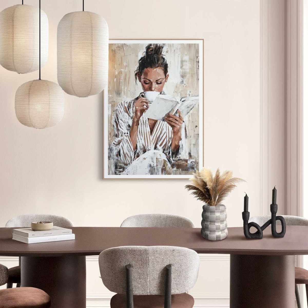 Schilderij Morning Reading 70x50 - Reinders