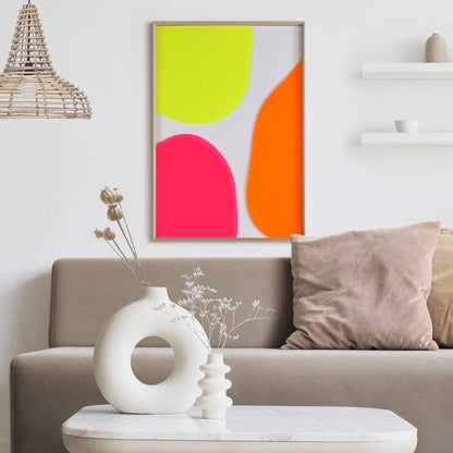Schilderij Neon Connected 70x50 - Reinders