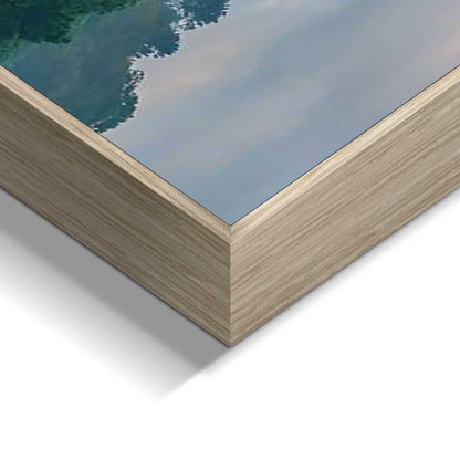 Schilderij Ochtendzon op het meer 52x156 - Framed Panel - Reinders