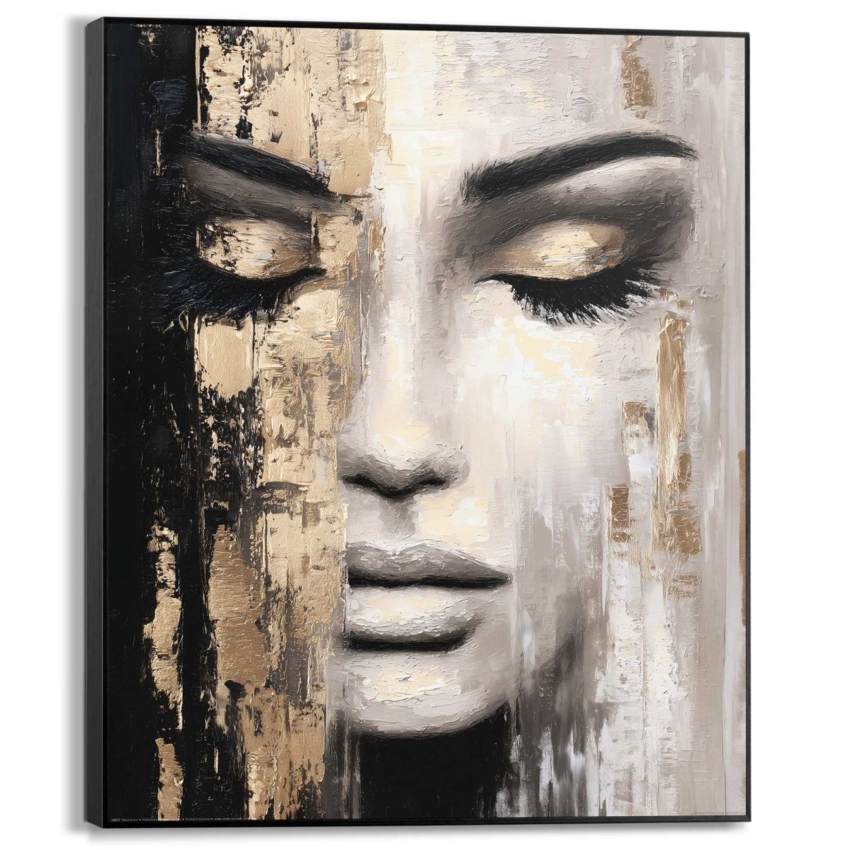 Schilderij Stilte in Goud 50x40 - Framed Panel - Reinders