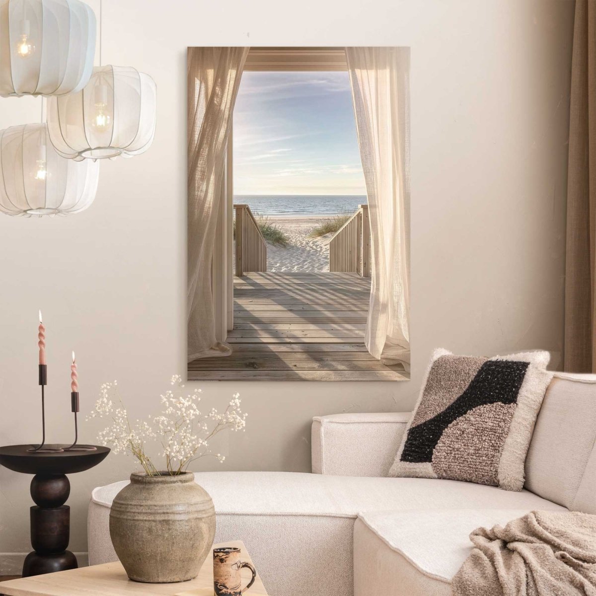 Schilderij Strandpad naar zee 90x60 - Deco Panel - Reinders