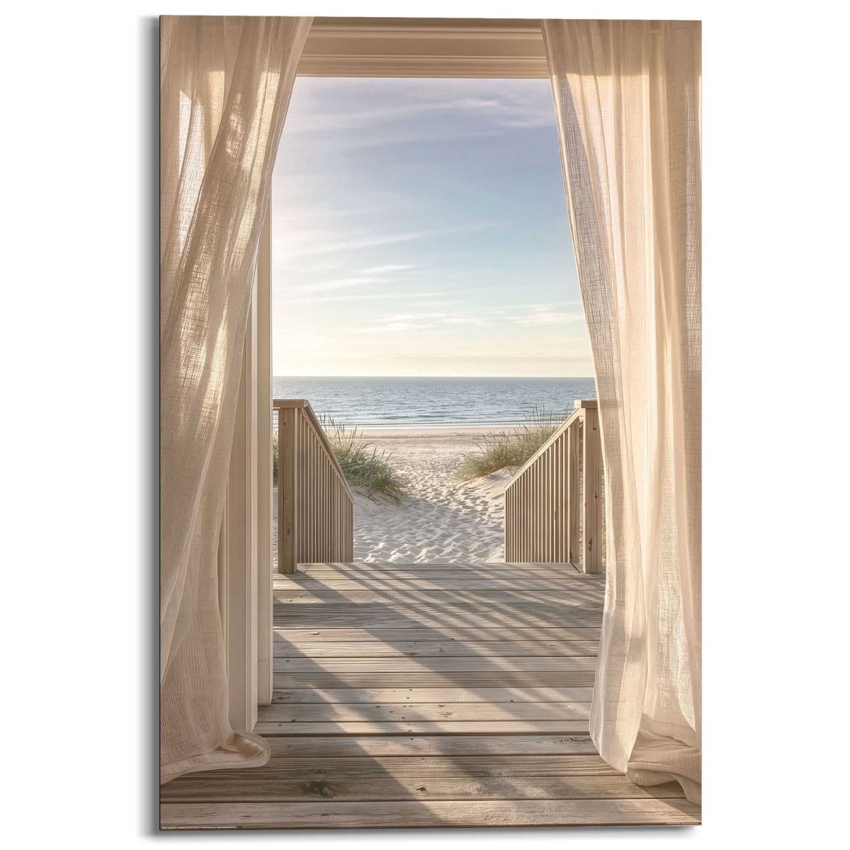 Schilderij Strandpad naar zee 90x60 - Deco Panel - Reinders