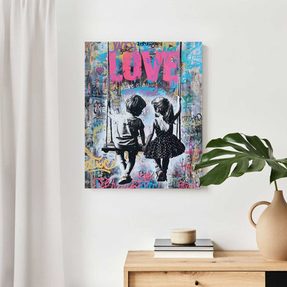 Schilderij Swinging Kids 50x40 - Reinders