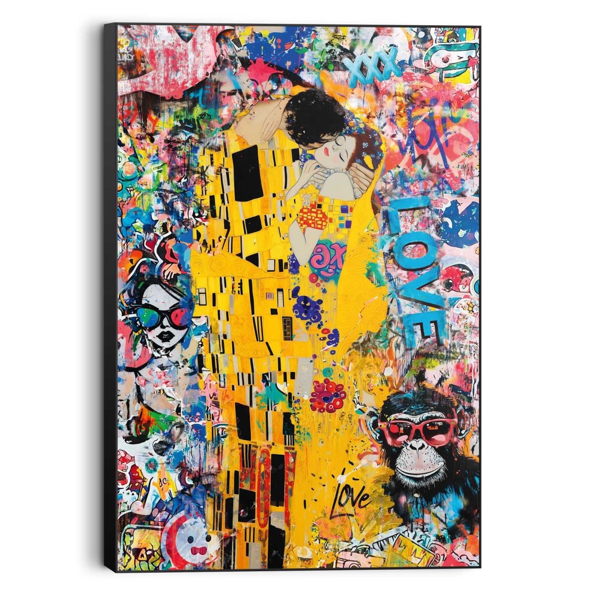Schilderij The Modern Kiss 90x60 - Reinders