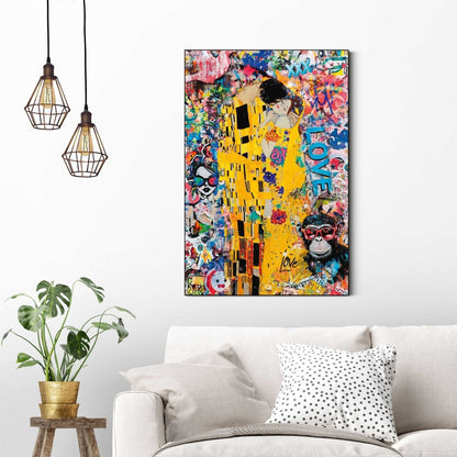 Schilderij The Modern Kiss 90x60 - Reinders
