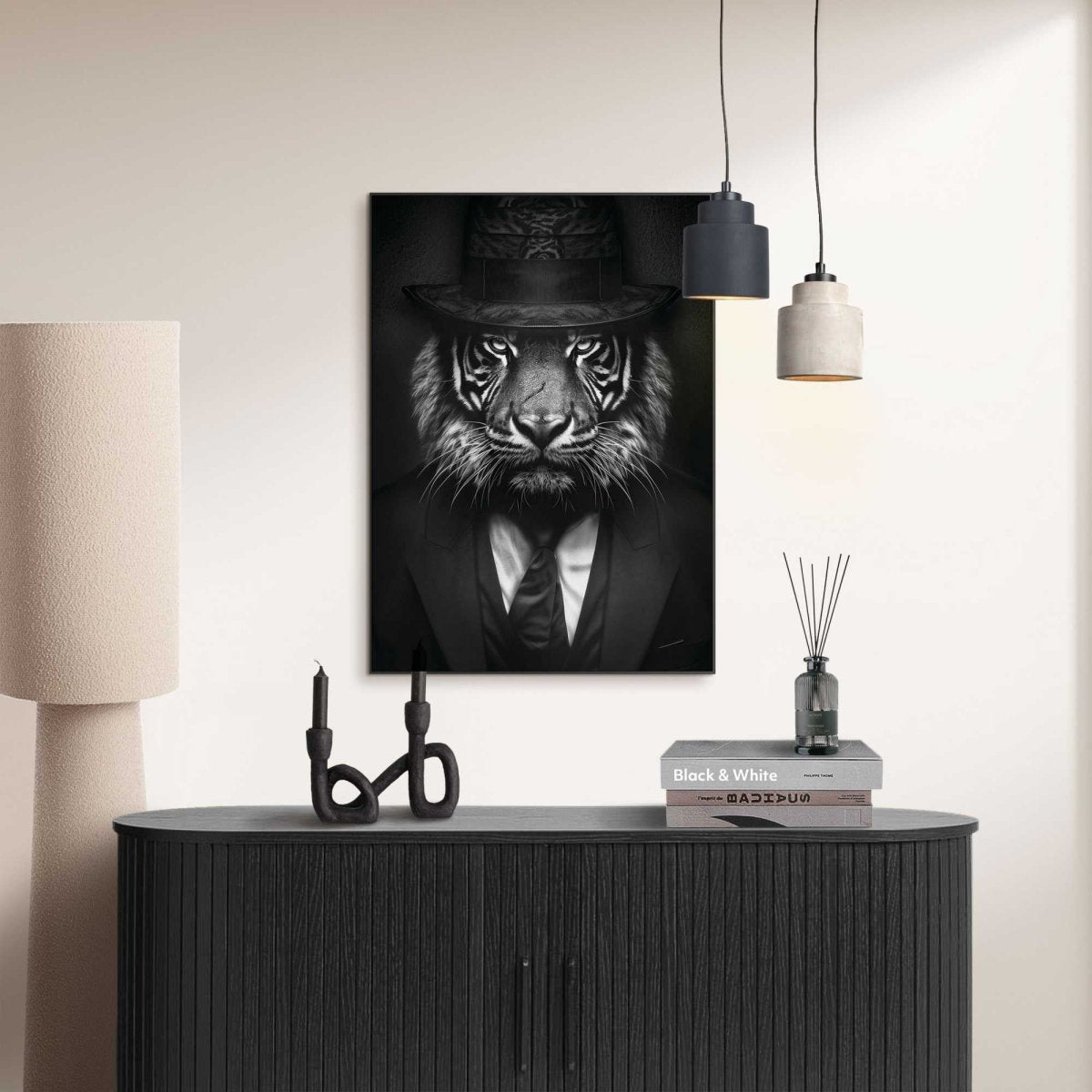Schilderij Tiger Man 70x50 - Reinders