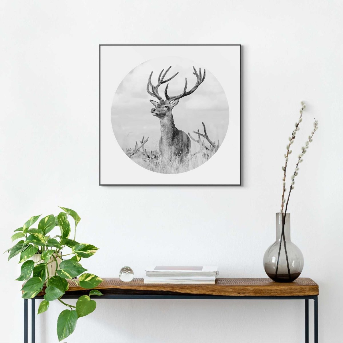 Schilderij Trots hert 50x50 - Reinders