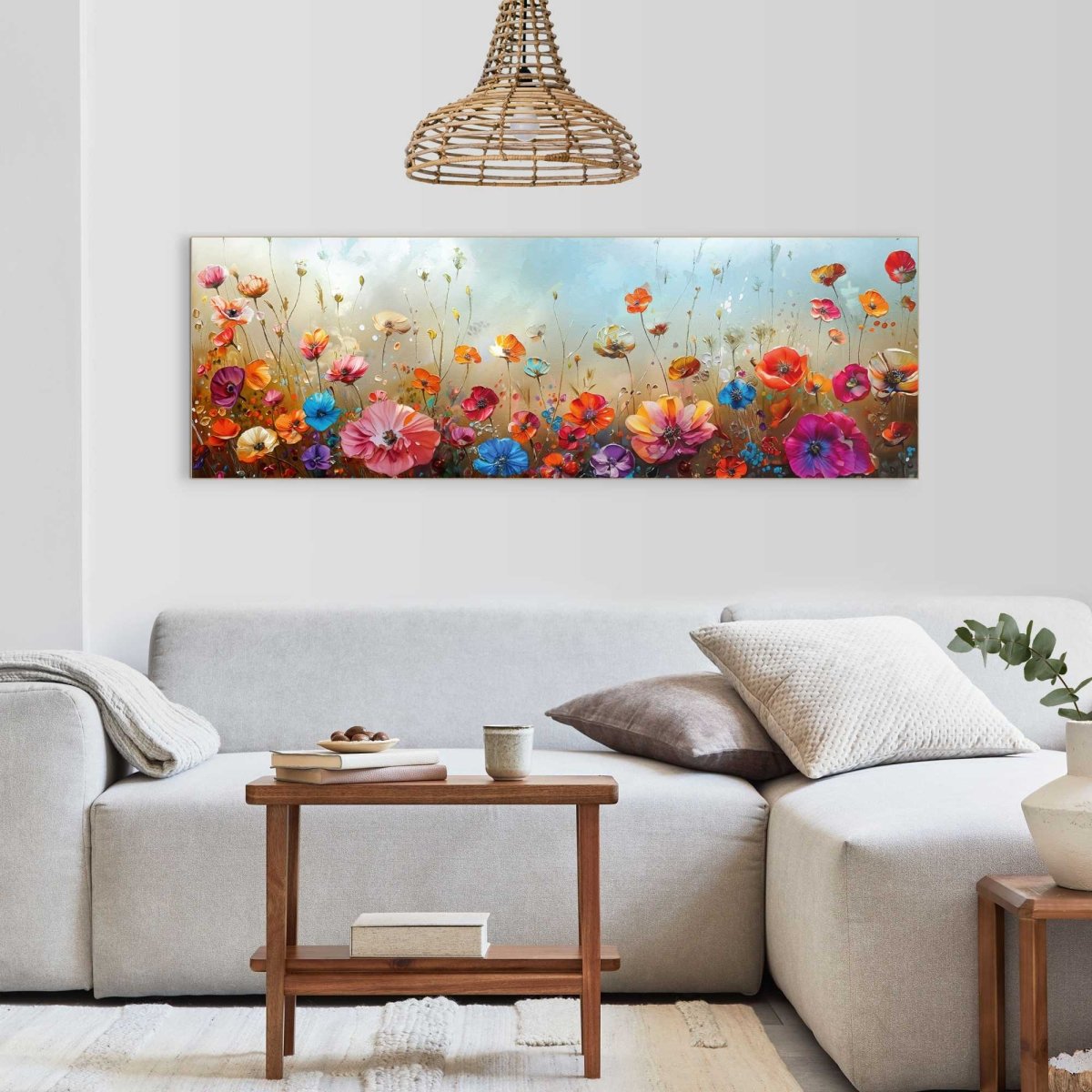 Schilderij Vibrant Field 156x52 - Reinders