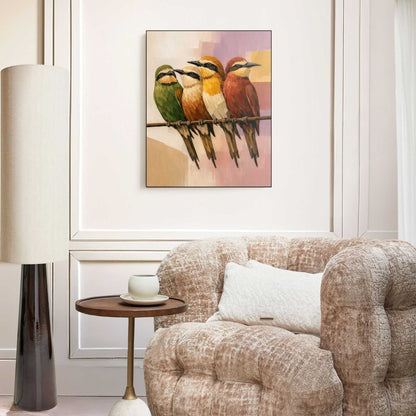 Schilderij Vogels op tak 40x50 - Framed Panel - Reinders