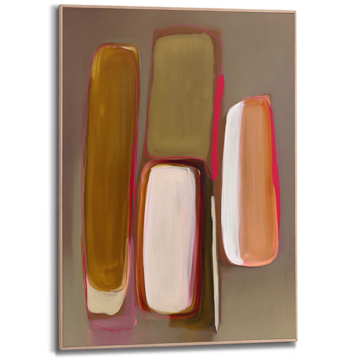 Schilderij Warm Abstract II 70x50 - Slim Frame - Reinders