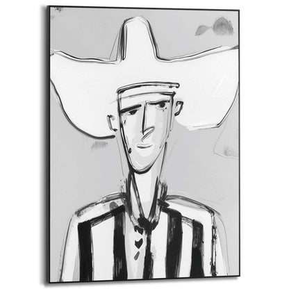 Schilderij Western Man 70x50 - Slim Frame - Reinders
