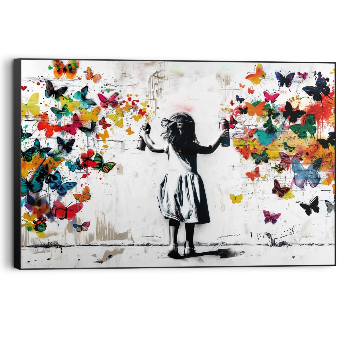 Schilderij Wolk van vlinders 60x90 - Reinders