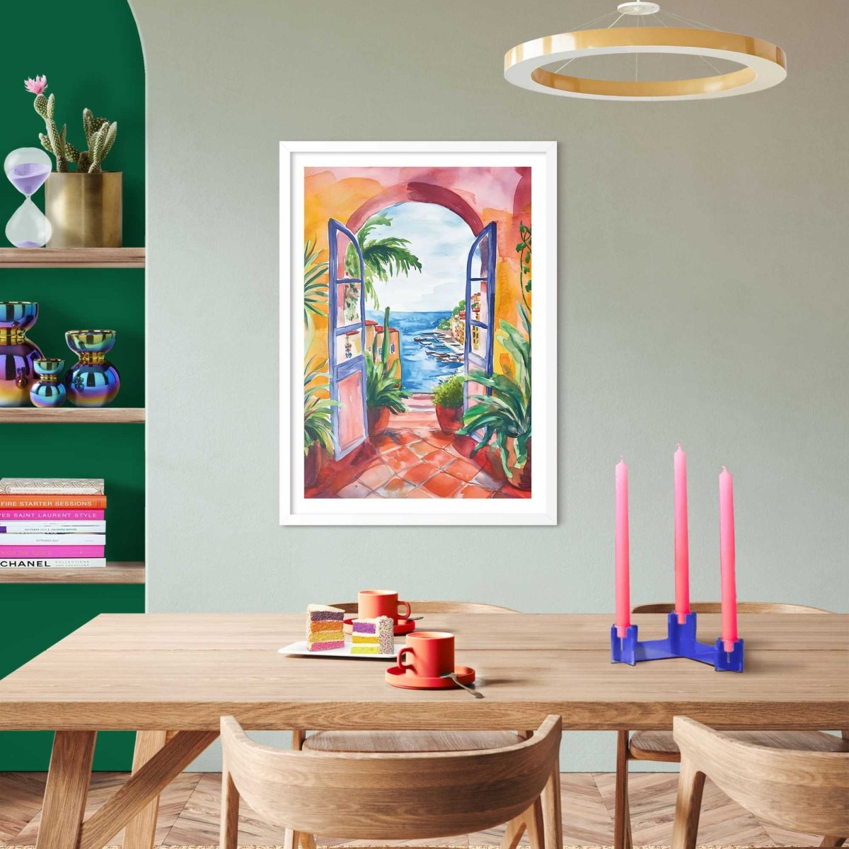 Schilderij Zomers balkon 70x50 - Reinders