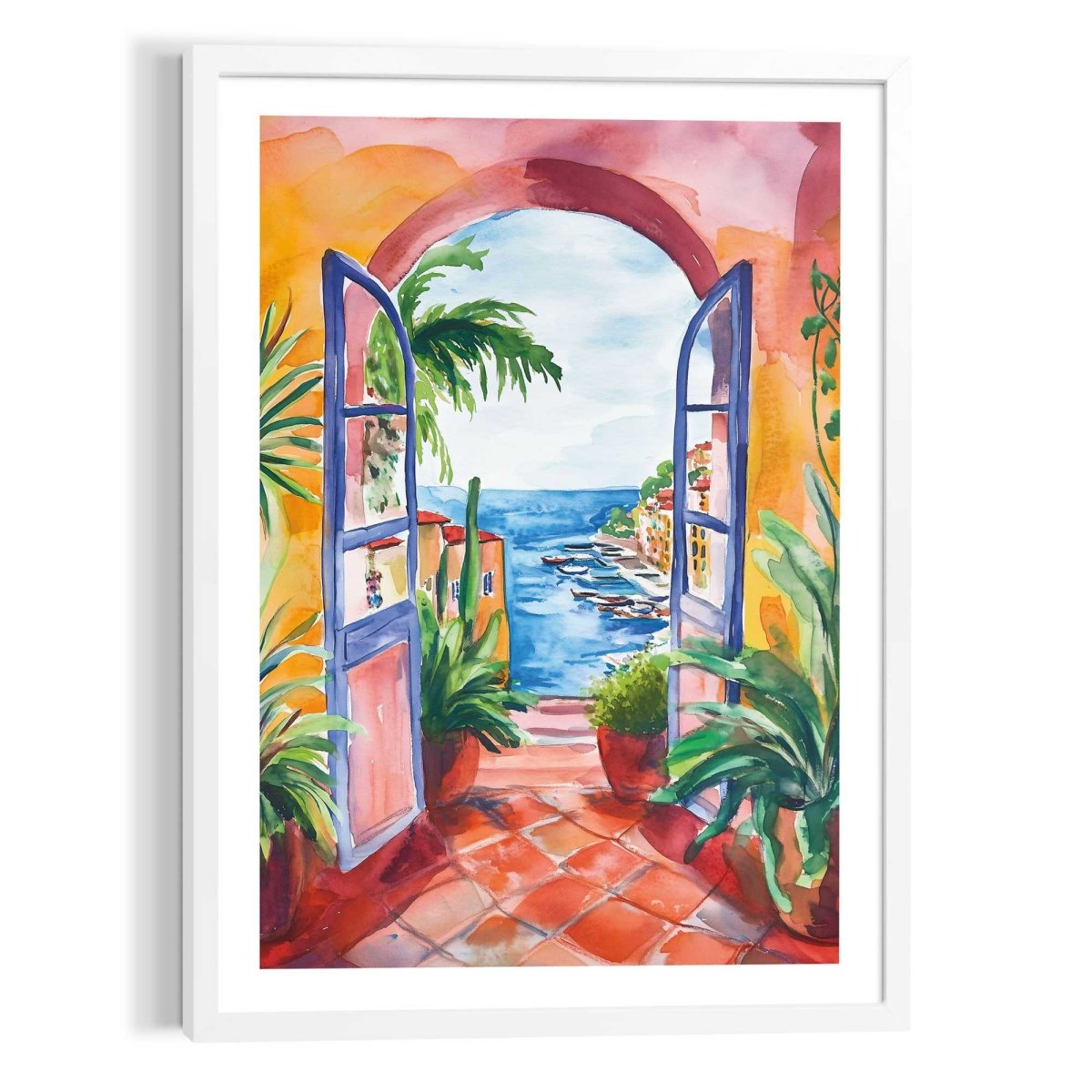 Schilderij Zomers balkon 70x50 - Reinders