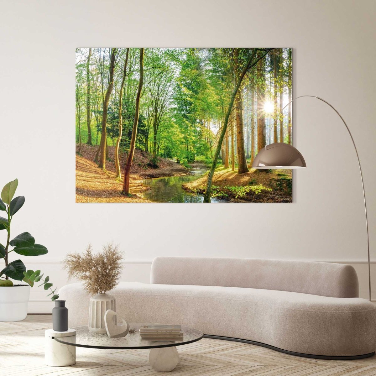 Schilderij Zonnig bos 100x140 - Reinders