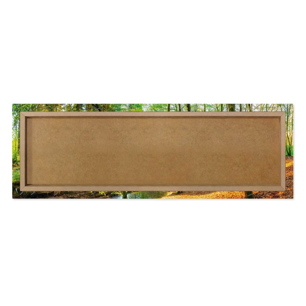 Schilderij Zonnig bos 40x118 - Deco Block - Reinders