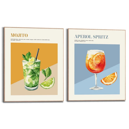 Schilderijen set Cocktail Set 50x40 - Reinders
