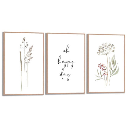 Schilderijen set Gedroogde bloemen - Reinders