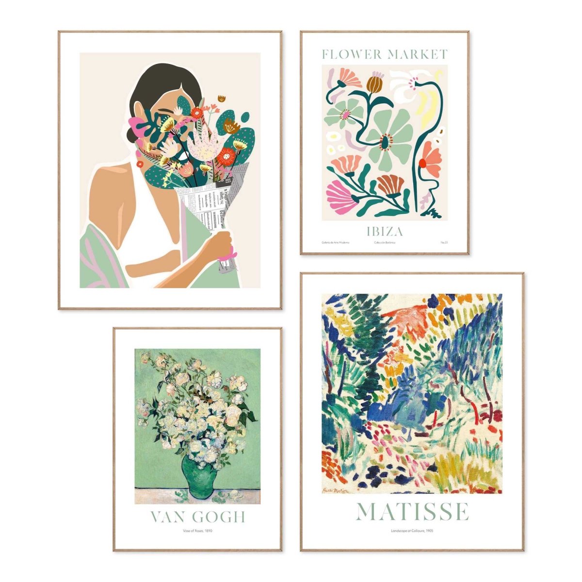 Schilderijen set Matisse en van Gogh 50x40 - Reinders