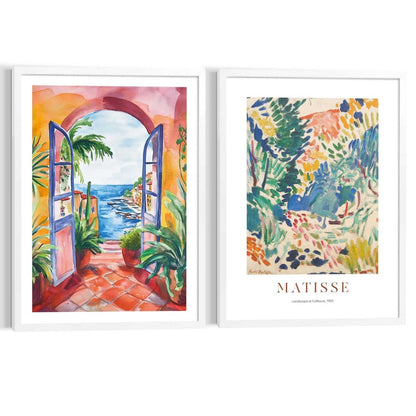 Schilderijen set Matisse met zeeuitzicht 70x50 - Art Frame - Reinders