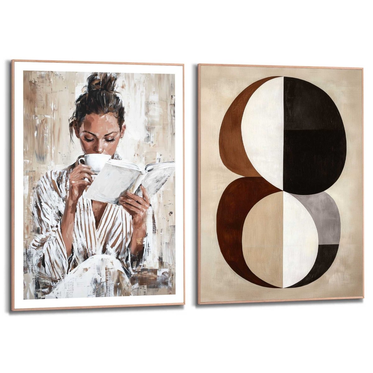Schilderijen set Ontspannen 70x50 - Slim Frame - Reinders