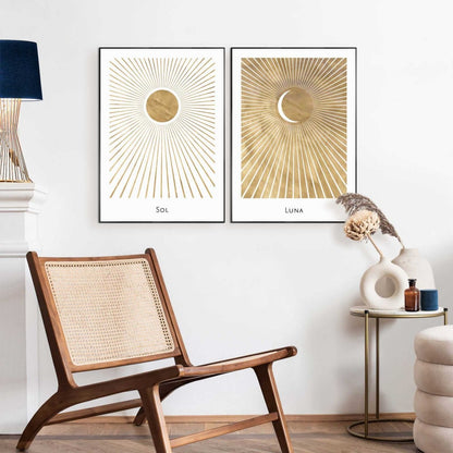 Schilderijen set Zon en Maan - Reinders