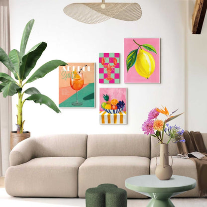 Set wanddecoratie in diverse formaten Zomerse set 50x40 - Slim Frame - Reinders