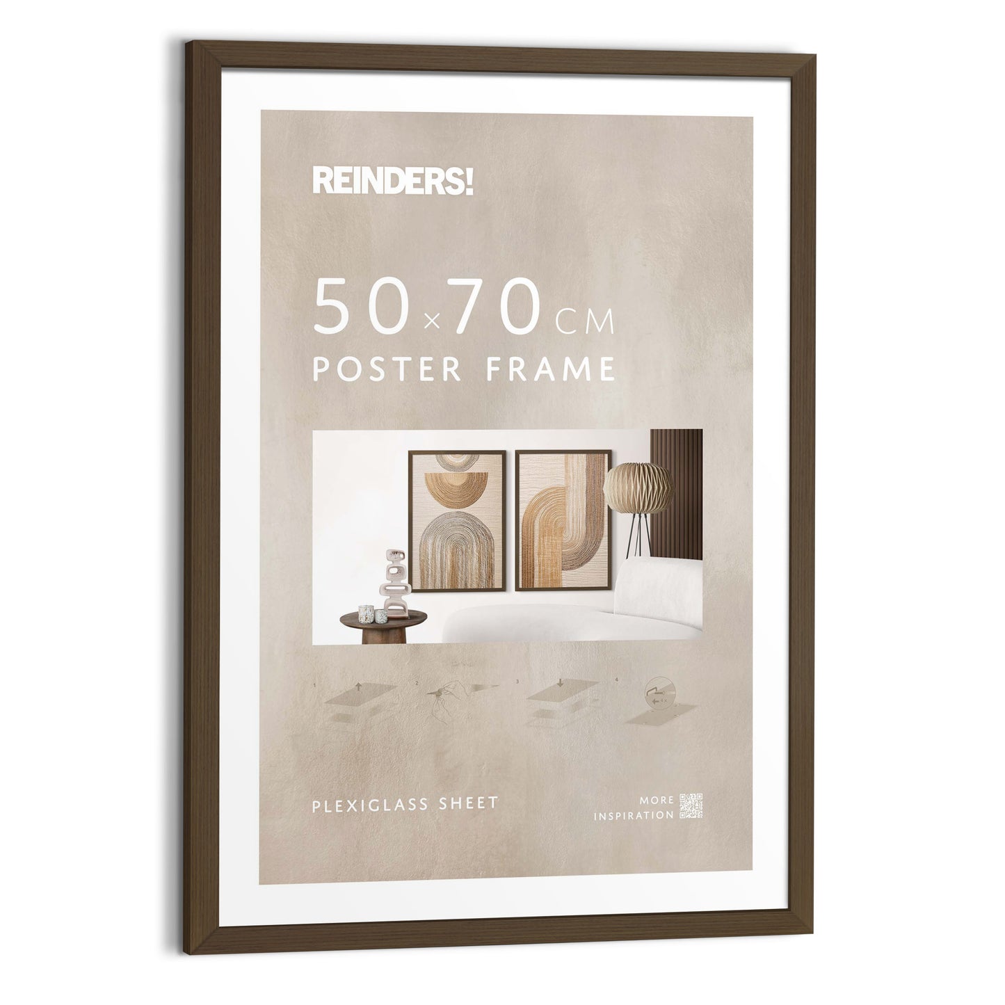 Bilderrahmen Poster 50x70 nussbaum