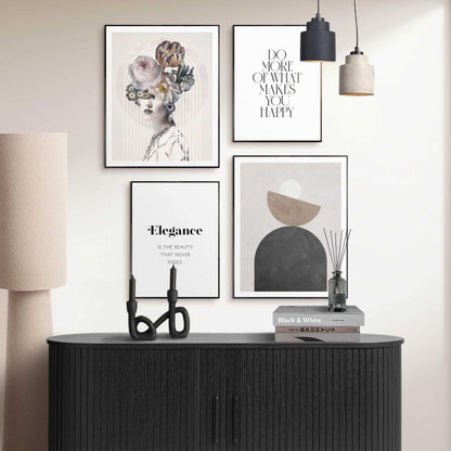Wanddecoratieset in verschillende formaten Abstracte stijl 50x40 - Slim Frame - Reinders