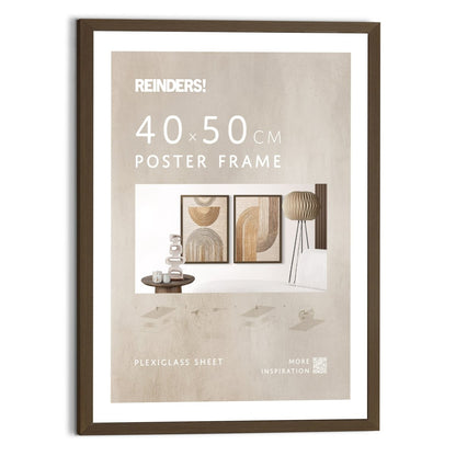 Wissellijst hout poster 40x50 walnoot - Wissellijst - Reinders
