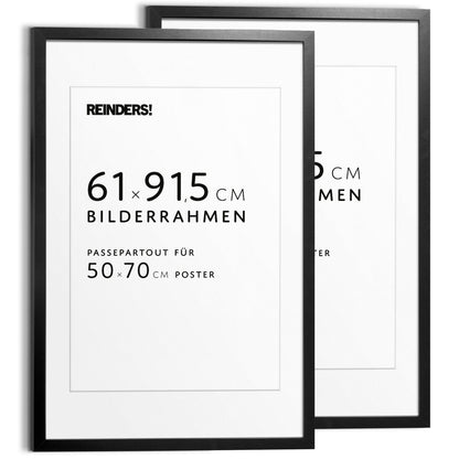 Wissellijst hout zwart poster 61x91,5 2 - pack - Reinders