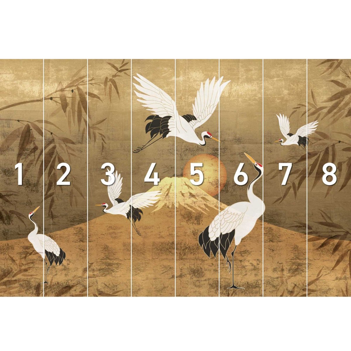 Fotobehang Kraanvogels 260x384 - Reinders