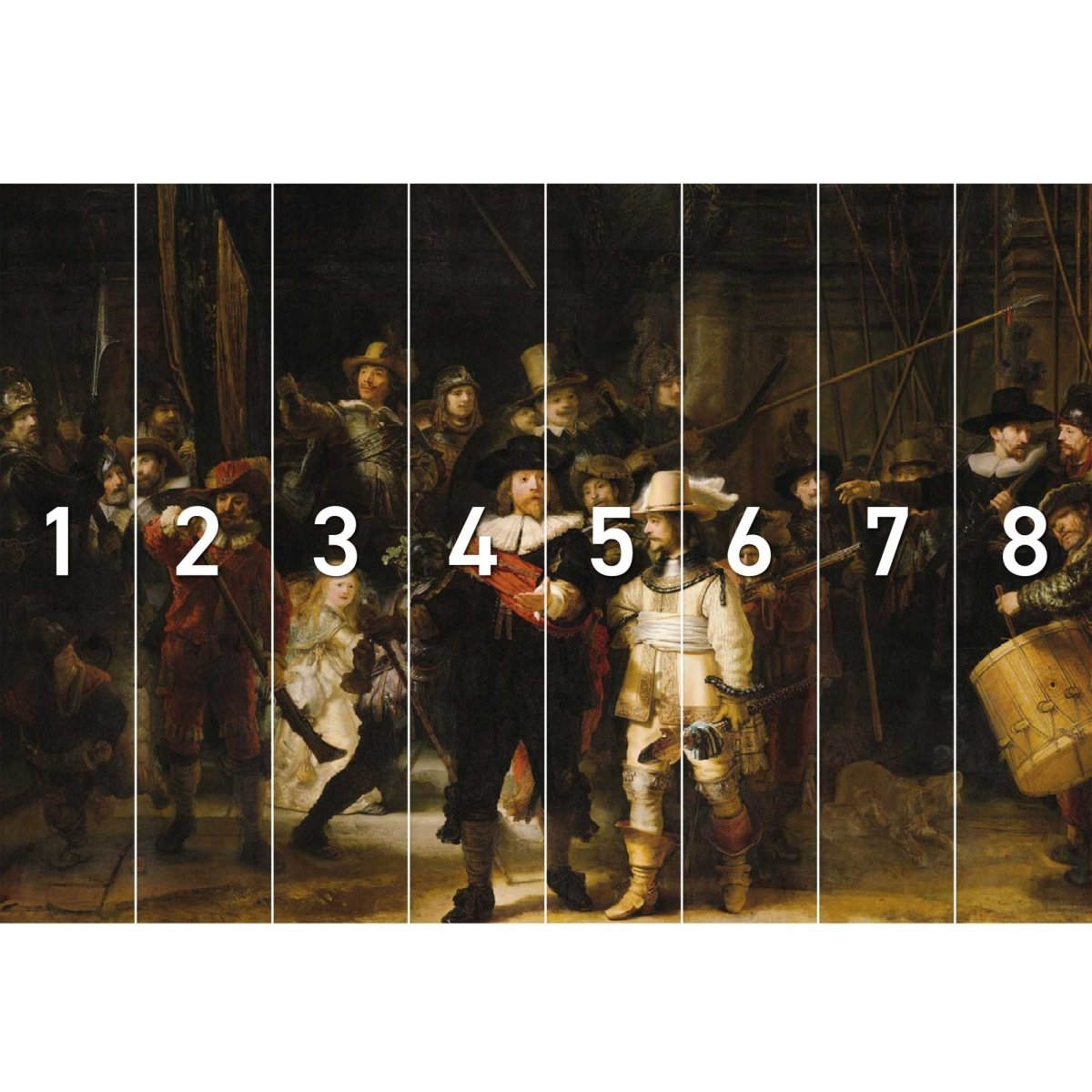Fotobehang Rembrandt Nachtwacht 260x384 - Reinders