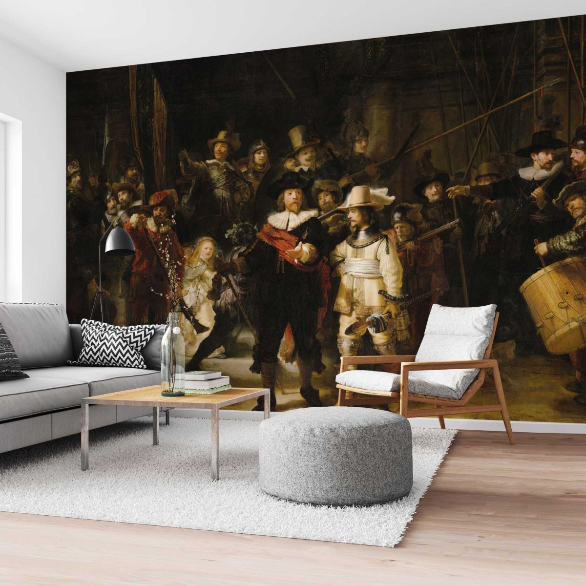 Fotobehang Rembrandt Nachtwacht 260x384 - Reinders