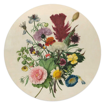 Glasschilderij Bloemen boeket 50 Rond - Reinders