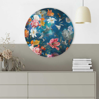 Glasschilderij Bloemenwereld 50 Rond - Reinders