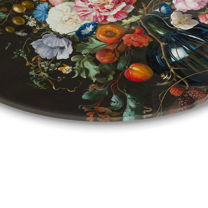 Glasschilderij De Heem Stilleven op vaas 70 Rond - Reinders