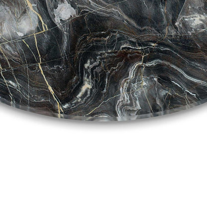 Glasschilderij Edelsteen zwart 70 Rond - Reinders