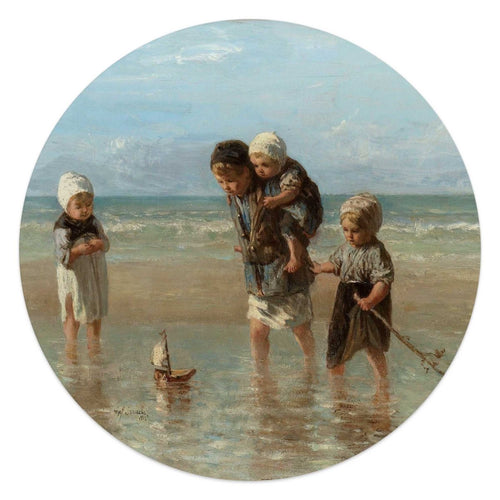 Glasbild Israëls Kinder des Meeres 50 Rund
