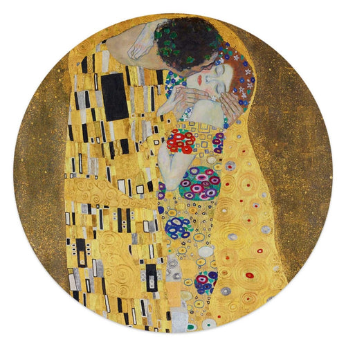 Glasbild Klimt Der Kuss 50 Rund