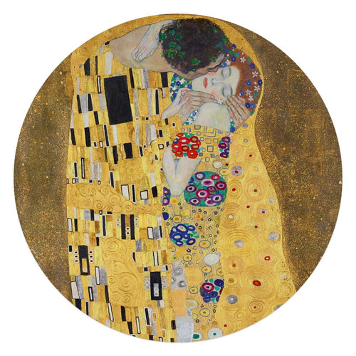 Glasbild Klimt Der Kuss 70 Rund