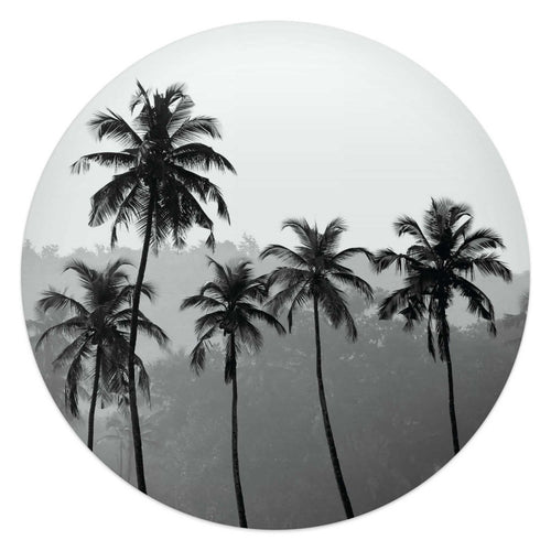 Glasbild Palmen 50 Rund