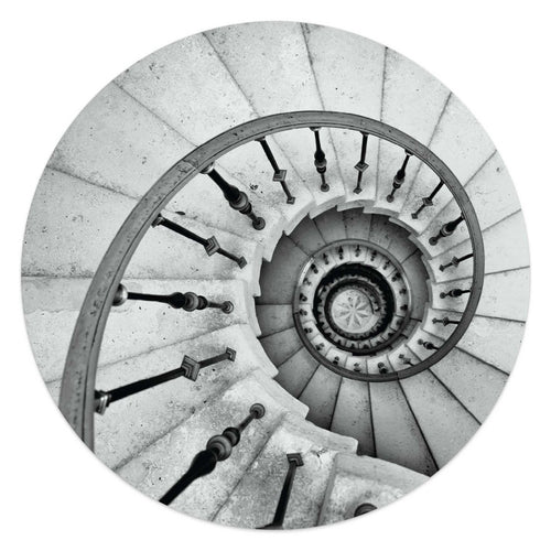 Glasbild Spiraltreppe  50 Rund