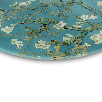 Glasschilderij Van Gogh Amandelbloesem 50 Rond - Reinders