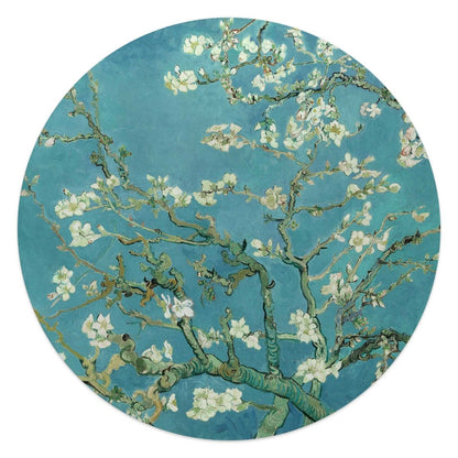 Glasschilderij Van Gogh Amandelbloesem 50 Rond - Reinders