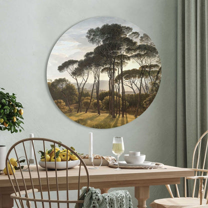 Glasschilderij Voogd Italiaans Landschap 70 Rond - Reinders