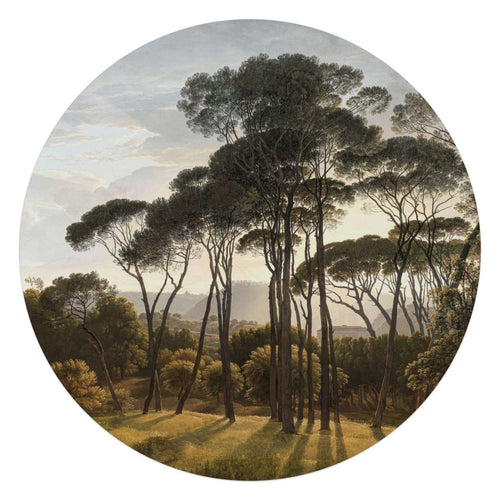 Glasbild Voogd Italienische Landschaft 70 Rund