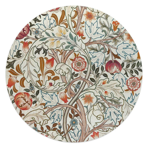 Glasbild William Morris 50 Rund
